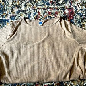 Woven knit blouse